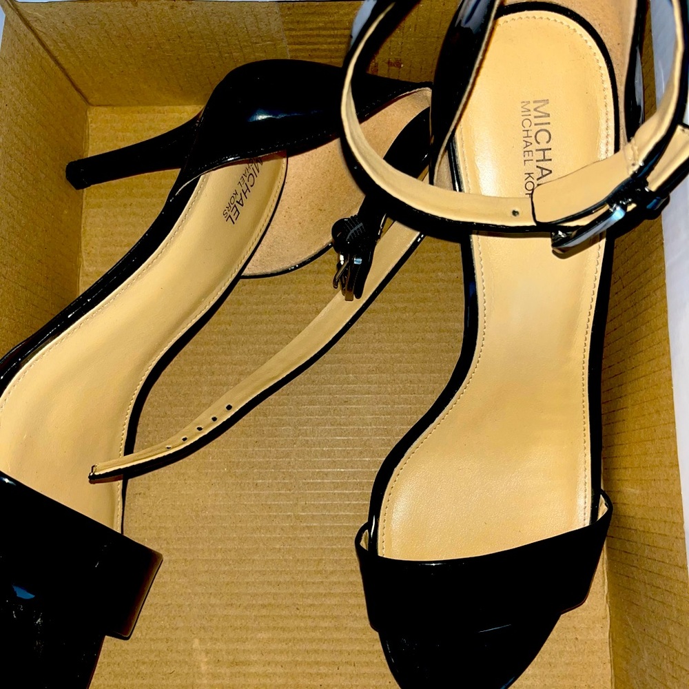 Black Ankle Strap Michael Kors Heels